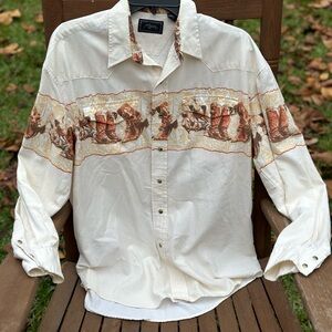 ROPER Medium Vintage Cowboy Boots Pearl Snap
100% Cotton